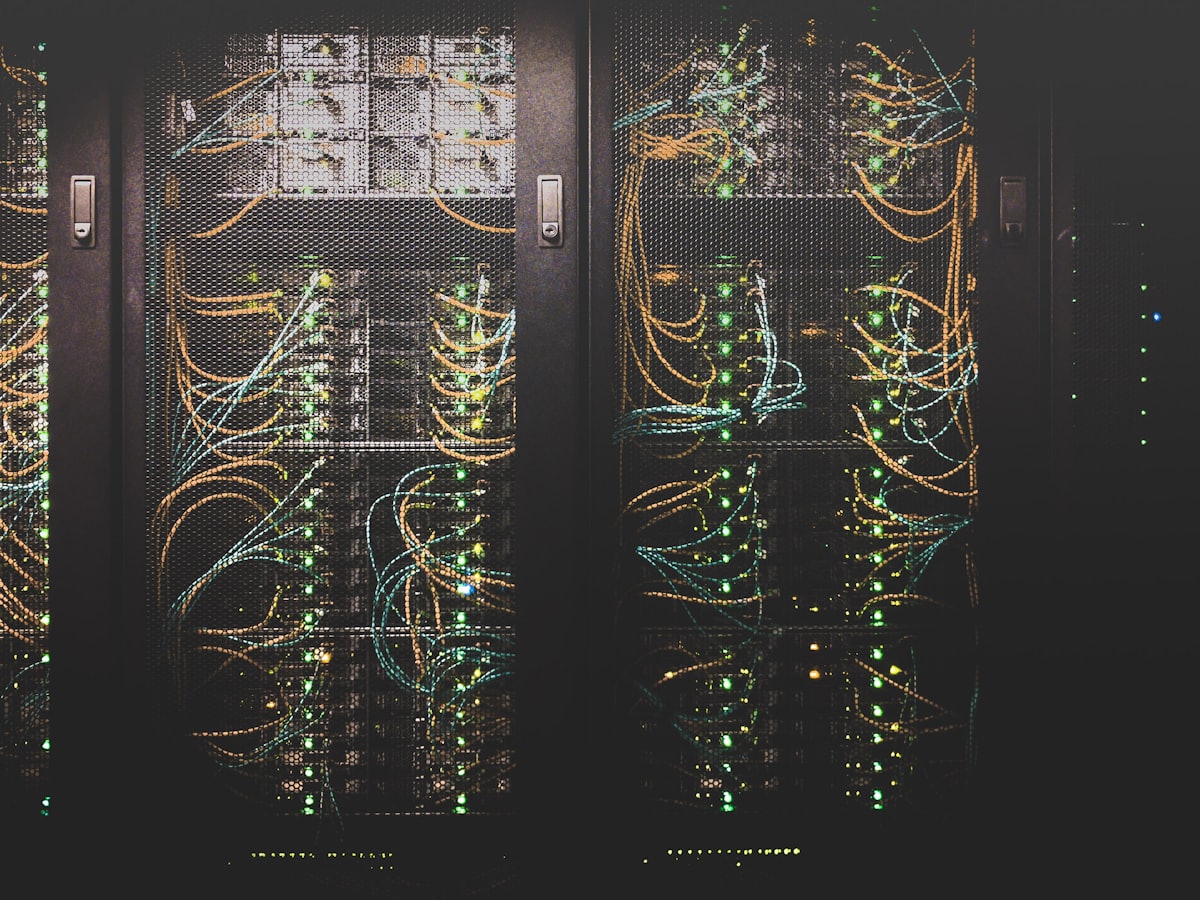 Server hardware close-up