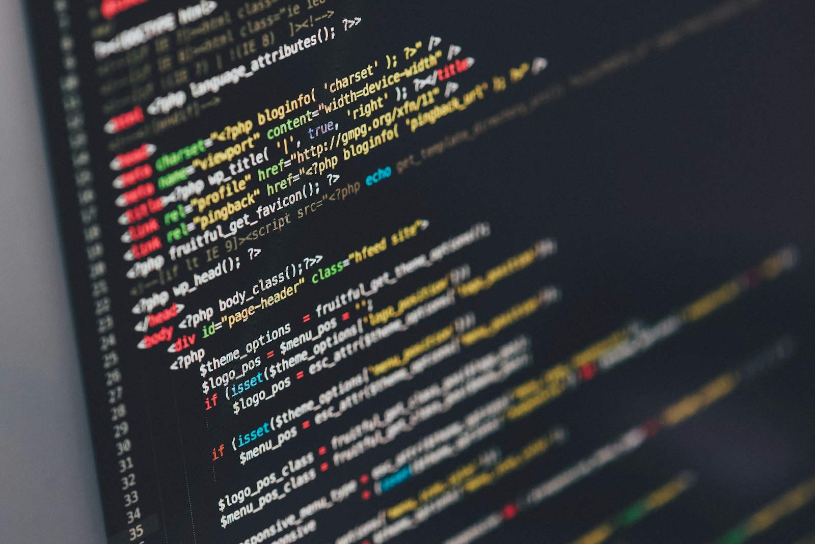 Code on a developer screen